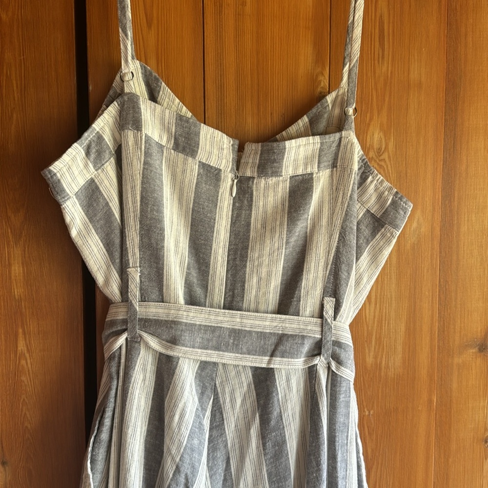 Rails Jumpsuit Womens Large Kyra Grey Striped Pantsuit Size L - Picture 8 of 9